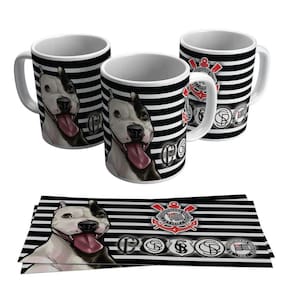 Caneca Todos Os Escudos Do Corinthians 325ml
