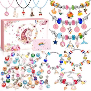 Kit de fabricação de pulseiras ZOOI para meninas de 6 a 12 anos com unicórnios Cha