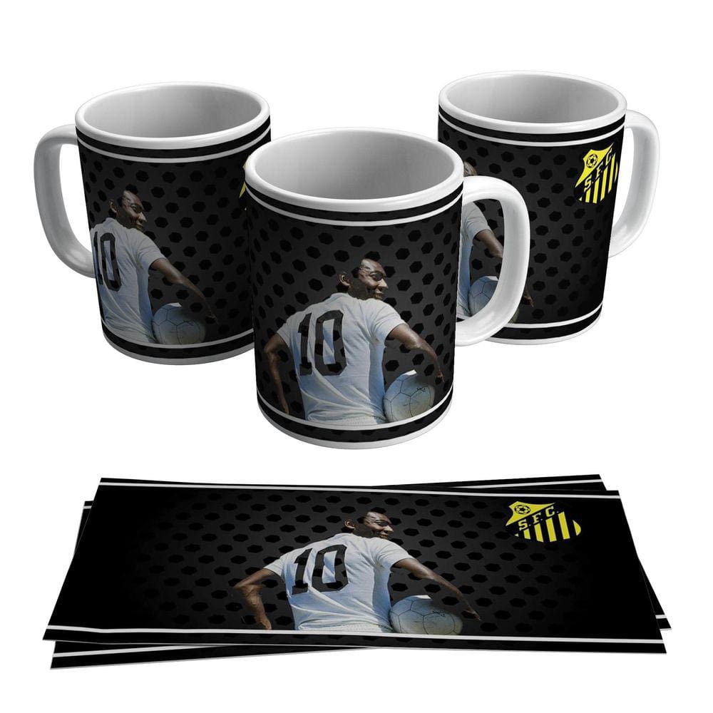 Caneca Pelé Santos Escudo Time Peixe 325ml