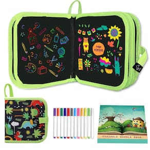 Doodle Book Ccinnoe apagável com 12 canetas de aquarela para crianças