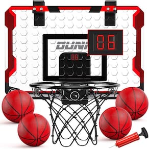 Mini cesta de basquete TEMI Indoor com placar eletrônico
