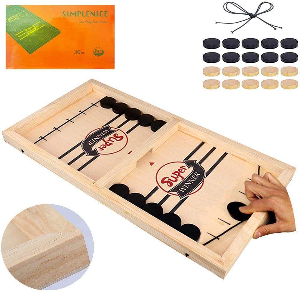 Brinquedo de jogos de tabuleiro Fast Sling Puck Game Super Winner, tamanho grande