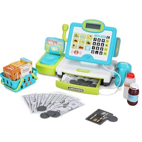Caixa registradora Toy FS Pretend Play com calculadora para crianças