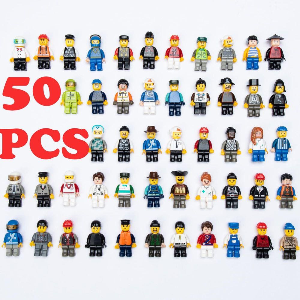 Brinquedo minifigures Yanscian Action Figure com 50 minifigs