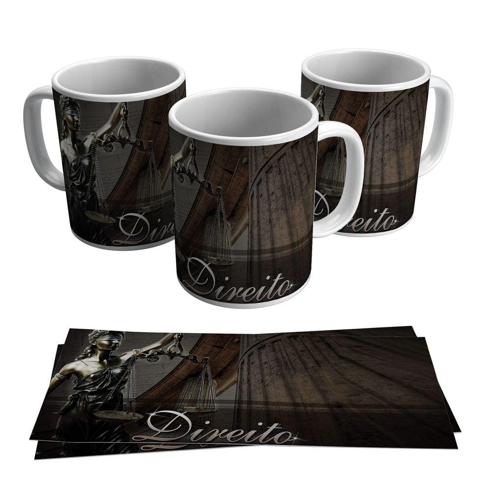 Caneca Direito Formatura Advocacia Balança Justiça 325ml