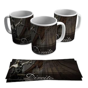 Caneca Direito Formatura Advocacia Balança Justiça 325ml