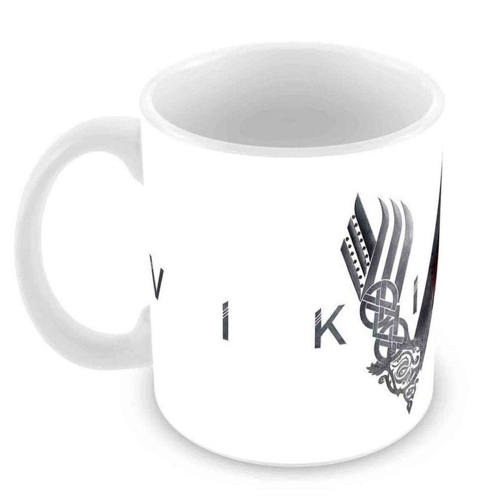 Caneca Branca - Vikings - Logo
