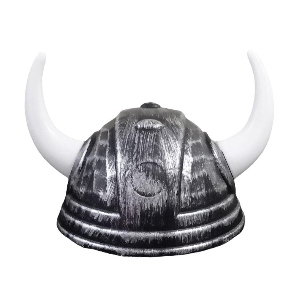 Capacete Viking Prata com Chifres Infantil