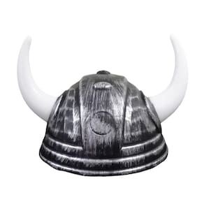 Capacete Viking Prata com Chifres Infantil