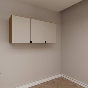 Aéreo Modular 3 Portas Nancy Cedro/Off White