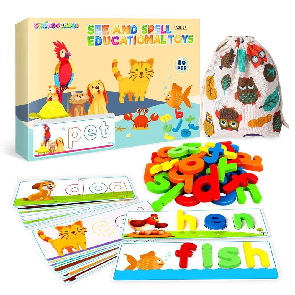 Brinquedo Matching Letter SpringFlower See & Spell 80 unidades de 3 a 6 anos
