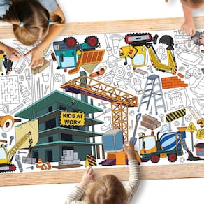Festa de construção de pôster gigante para colorir 80x180cm Gatherfun