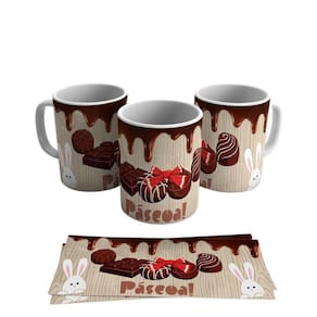 Caneca Porcelana Páscoa Chocolate Caseiro 325ml