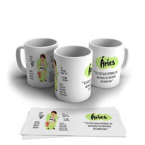 Caneca Personalizada Cerâmica Signo Áries 325ml