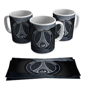 Caneca Psg Escudo Preto E Branco Time Neymar 325ml
