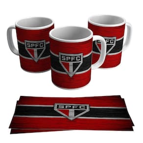 Caneca São Paulo Escudo Tricolor Time 325ml