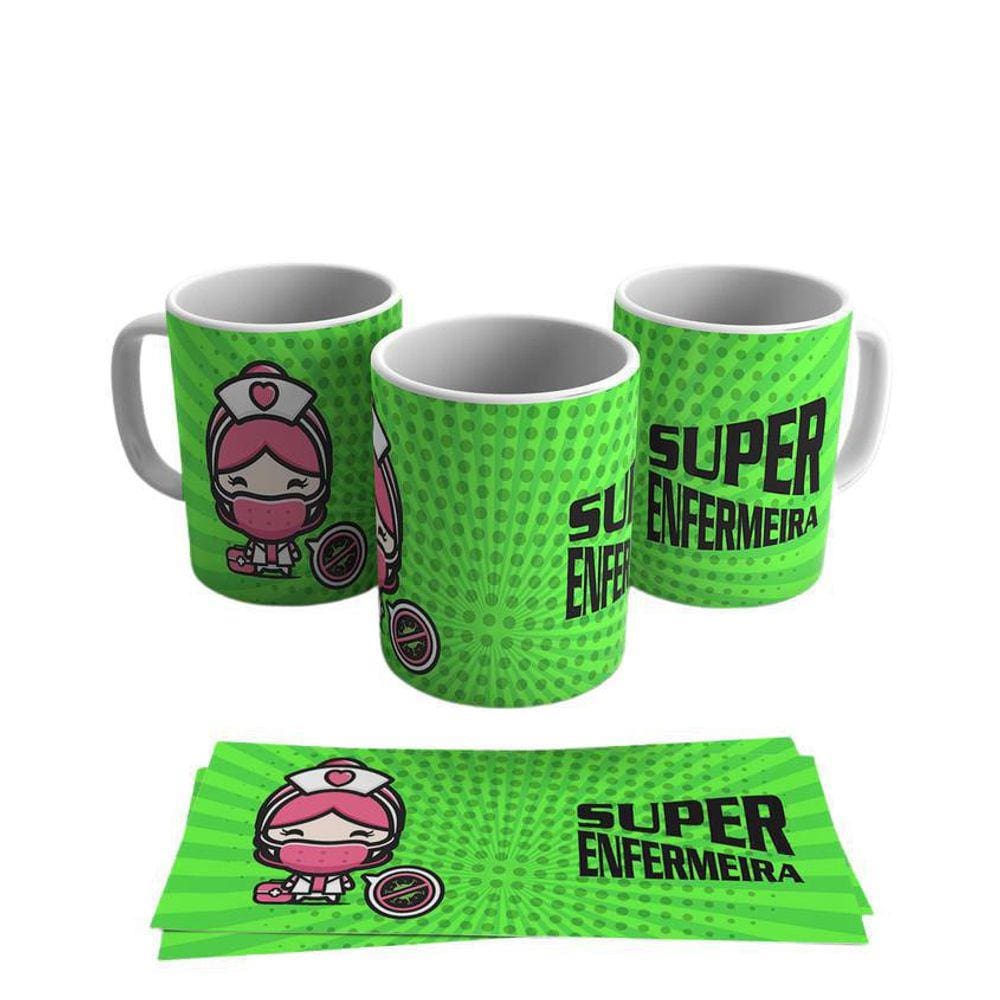 Caneca Personalizada Porcelana Profissão Enfermeiro 325ml