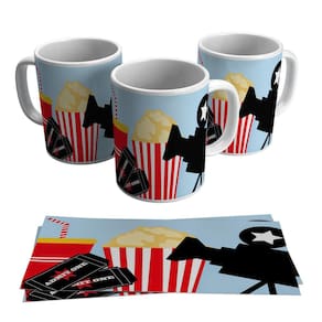 Caneca Diretor Cinema Pipoca Ingresso Câmera 325ml