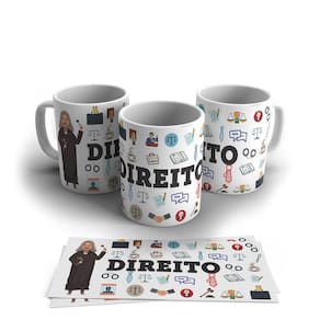Caneca Personalizada Porcelana Profissão Advogado 325ml