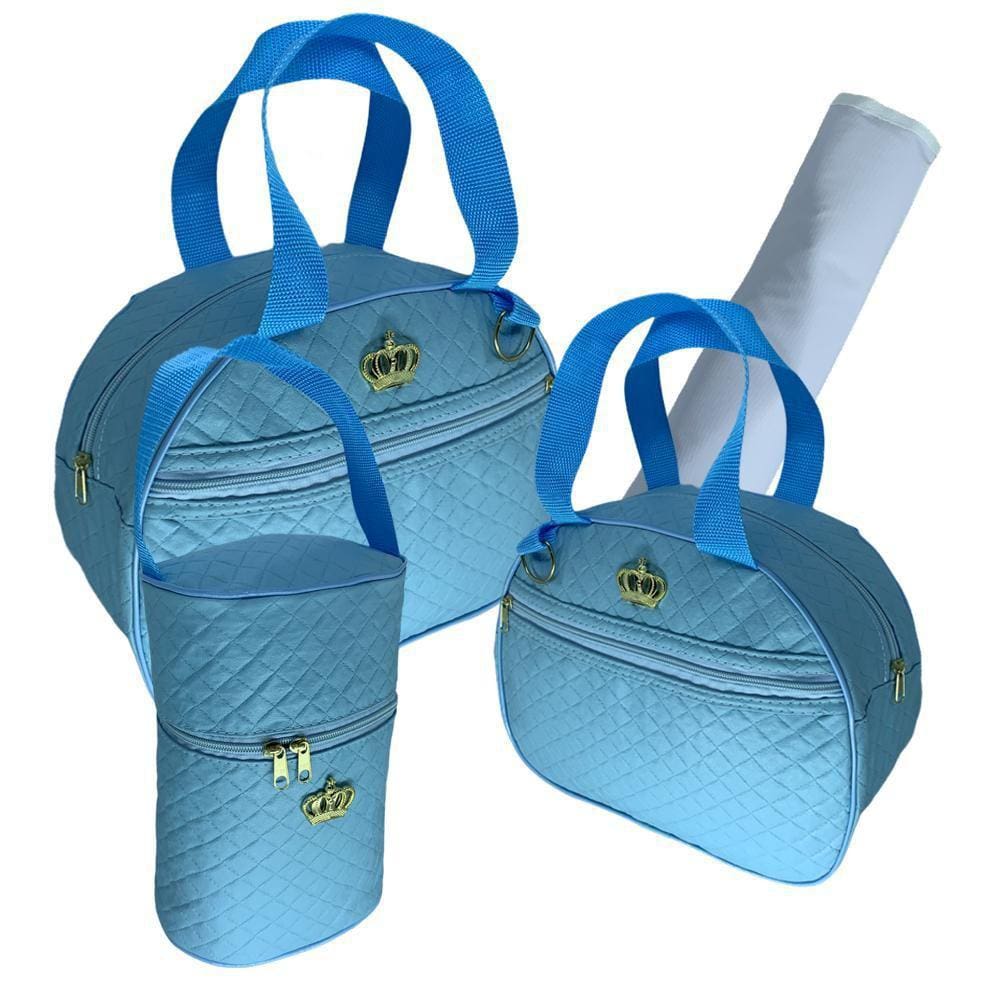 Conjunto Bolsa Saida Maternidade Justin 4 Pecas - Azul Bebê