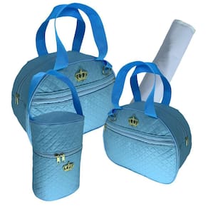 Conjunto Bolsa Saida Maternidade Justin 4 Pecas - Azul Bebê