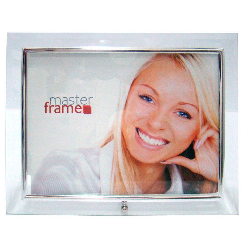 Porta Retratos 10x15 De Vidro Foto Horizontal