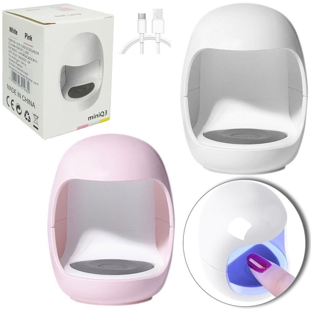 Mini Q3 Cabine Secador Unha Portatil 3 Led 6W + Temporizador