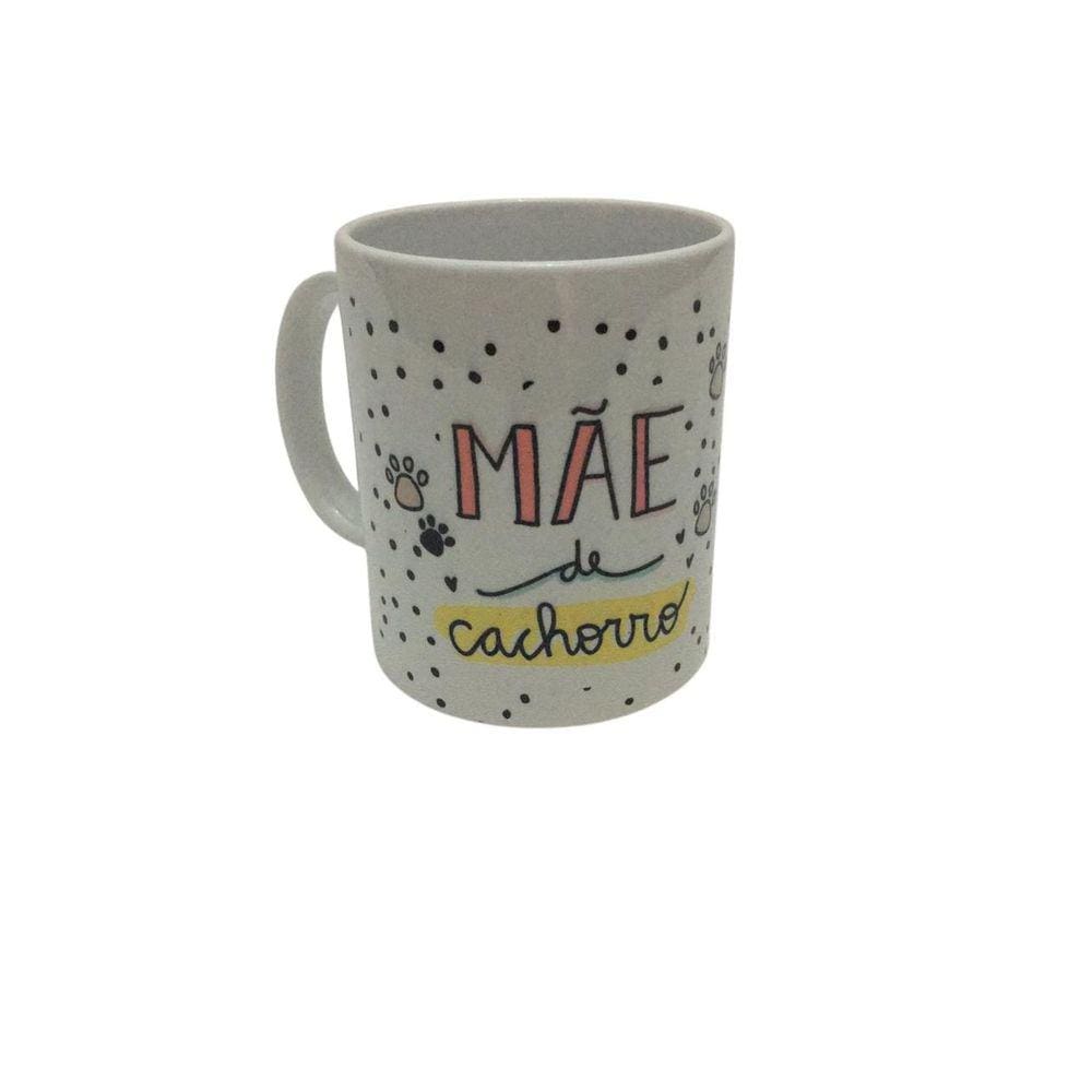 Caneca Mãe De Cachorro Cerâmica Branca