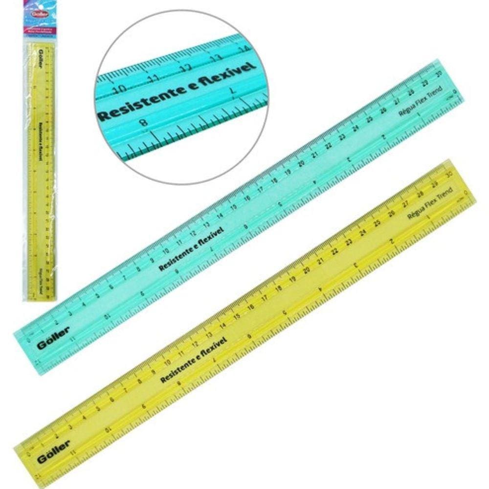 Regua Flex Trend Colorida 30Cm Na Solapa