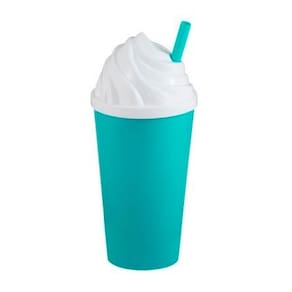 Copo com Canudo Chantilly Azul