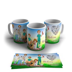 Caneca Personalizada Porcelana Profissão Enfermeiro 325ml