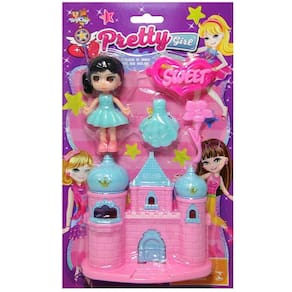 Casa Castelo Boneca Troca Roupa + Acessório - Colorido