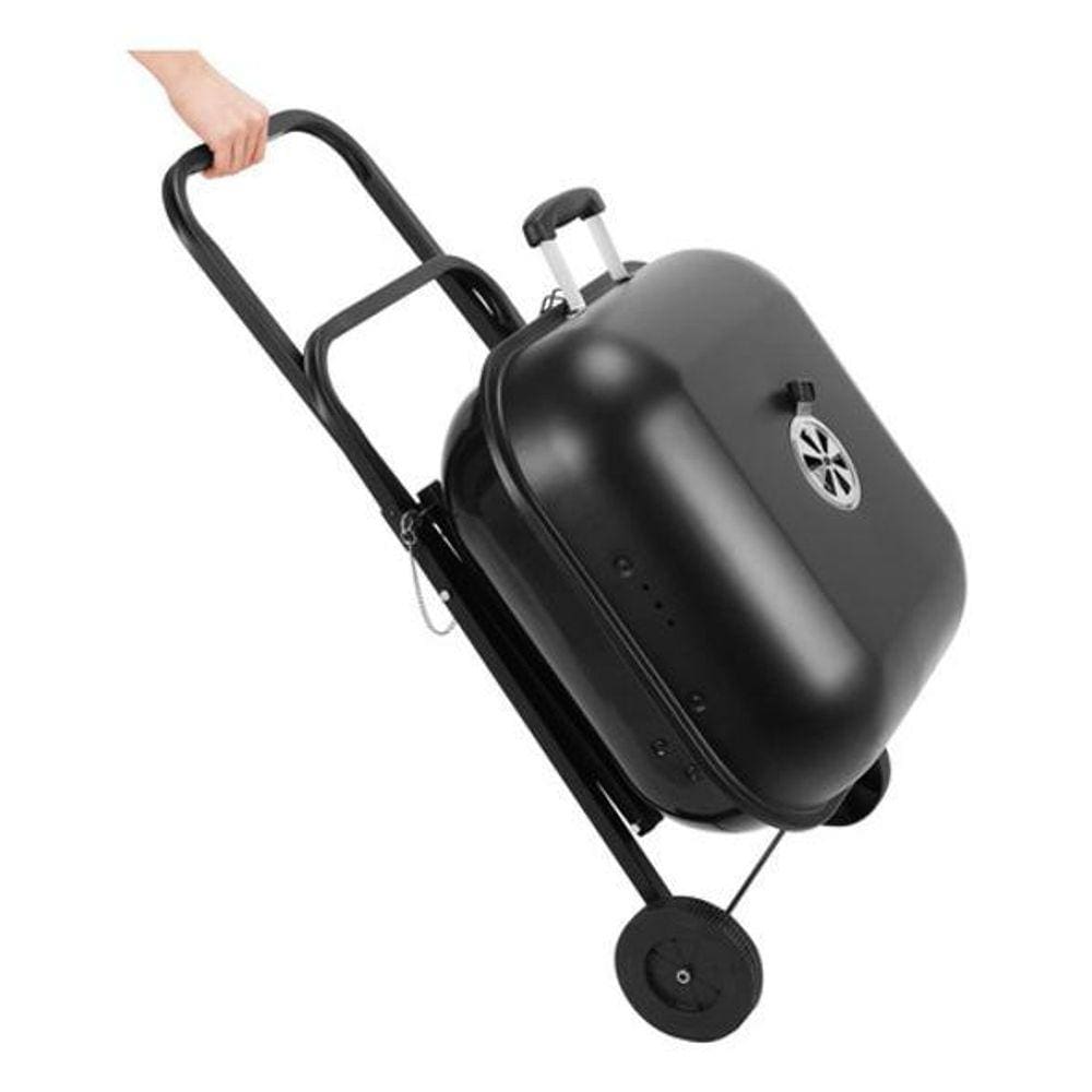 Churrasqueira Bafo Carvão Portátil Dobrável Móvel 53X53X90Cm