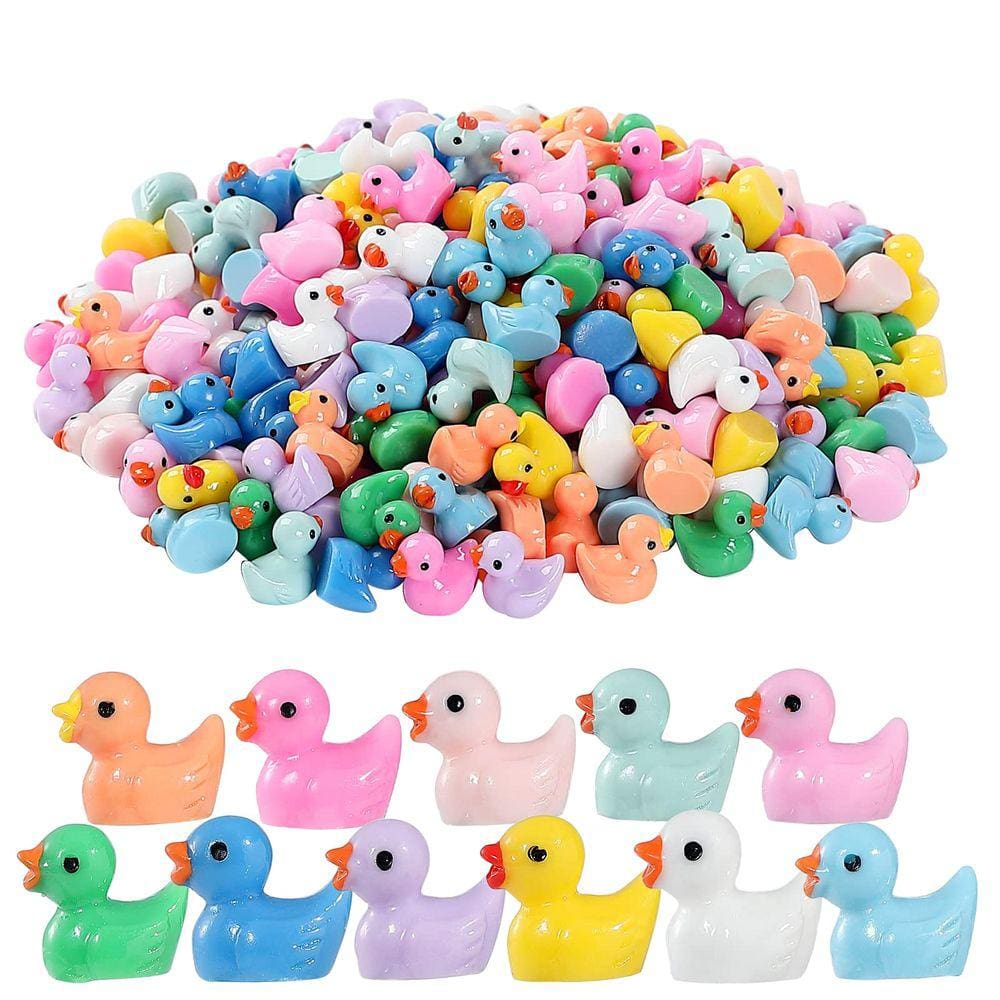 Pacote Mini Duck Figurines LOUHUA 220 para decoração de casa de bonecas