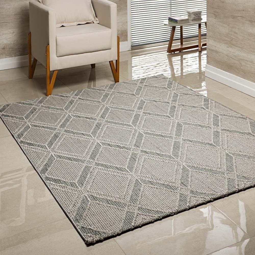 Tapete 1,00 X 1,50 San Marino Cinza