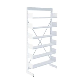 Estante Aço Biblioteca Simples sem Base Branco