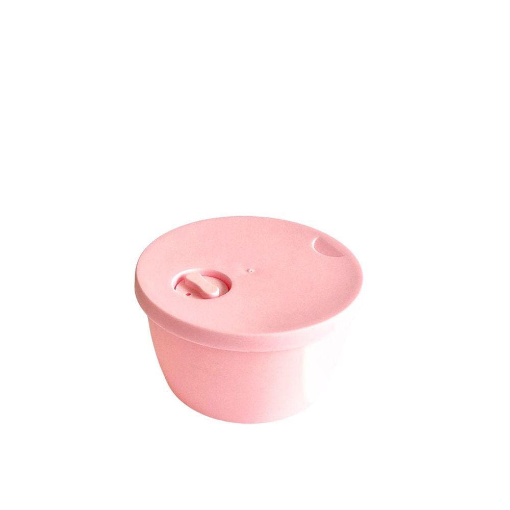 Pote Redondo 350Ml Rosa Claro/ Tampa Rosa Claro Solido