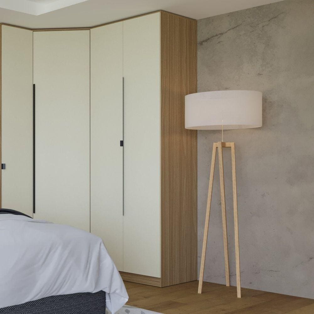 Guarda Roupa Modular 2 Portas 1 Gaveta 2 Prateleiras Nancy Cedro/Off White