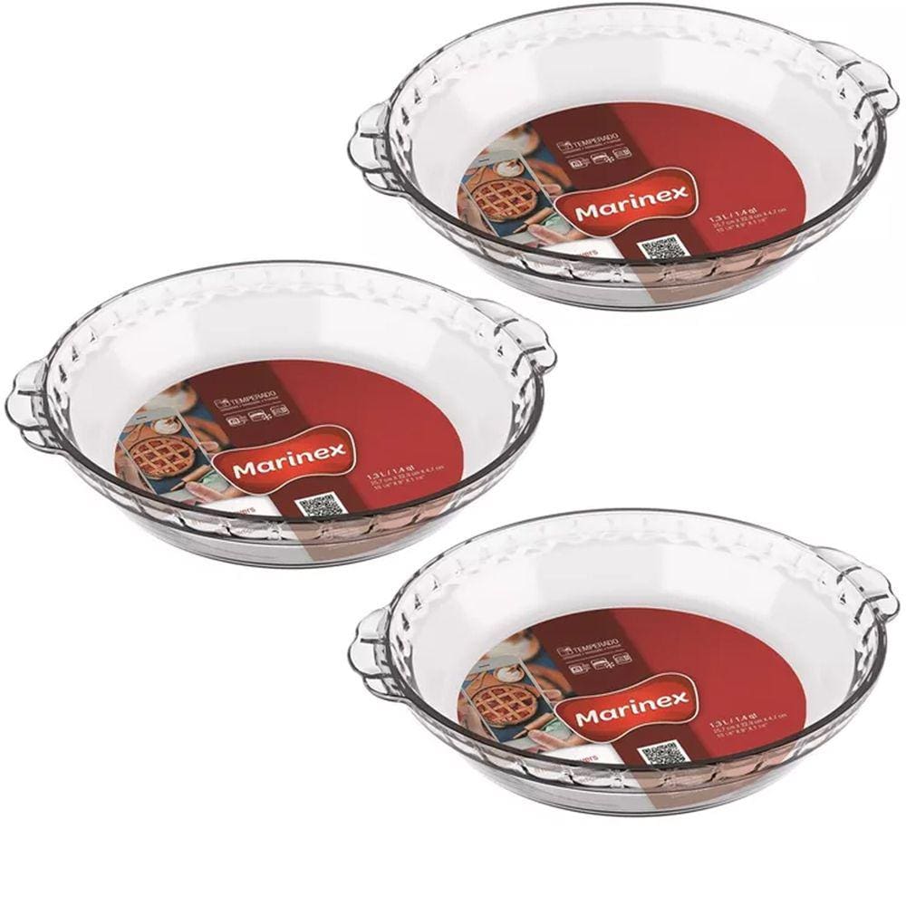 Kit c/3 Forma Assadeira Filetada Média 1,3L Marinex Nadir