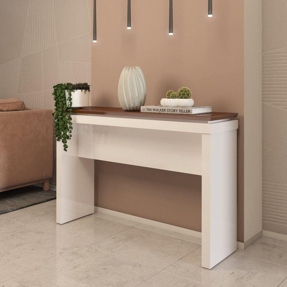 Aparador 120cm Moon Tamburato 50mm Off White/Cedro