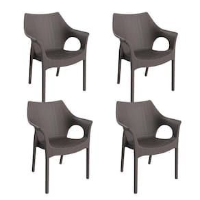 Conjunto com 4 Cadeiras para Jardim Relic Cinza Mushroom