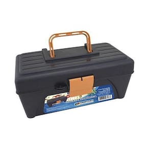 Maleta Plastic Pescaria Bandeja Economica Preta 30,5X13X15,5