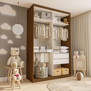 Closet Infantil sem Portas 2 Gavetas Júlia Freijó