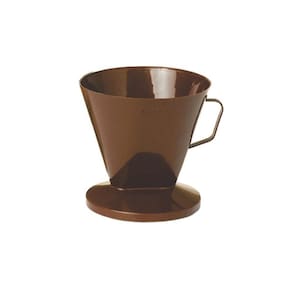 Porta Filtro/Coador De Cafe 102 De Plastico Marrom 13X10,5Cm