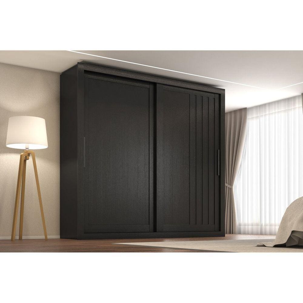 Guarda-roupa Trianon 2 Portas 4 Gavetas Preto Tx