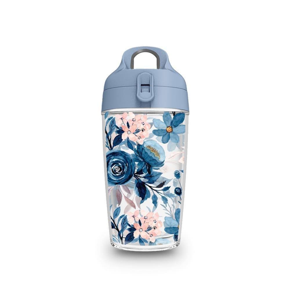 Garrafa Fit Hx70 Floral Azul
