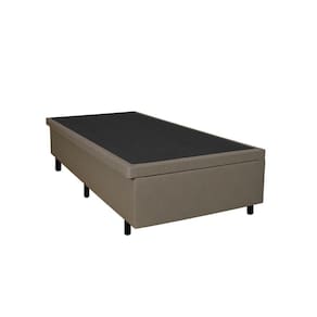 Base Box Baú Solteiro 96x203 Cm Courino Bege