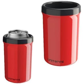 Porta Cerveja / Lata De Plastico Termico Vermelho 350Ml
