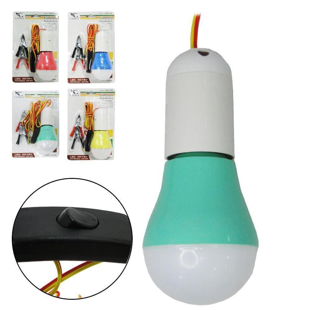 Lampada Emergencia Automotiva Garras Para Bateria Led 5W 12V