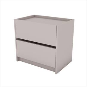 Mesa De Cabeceira 2 Gavetas 600 X 550 X 400 Sal Rosa - Mdf Arauco